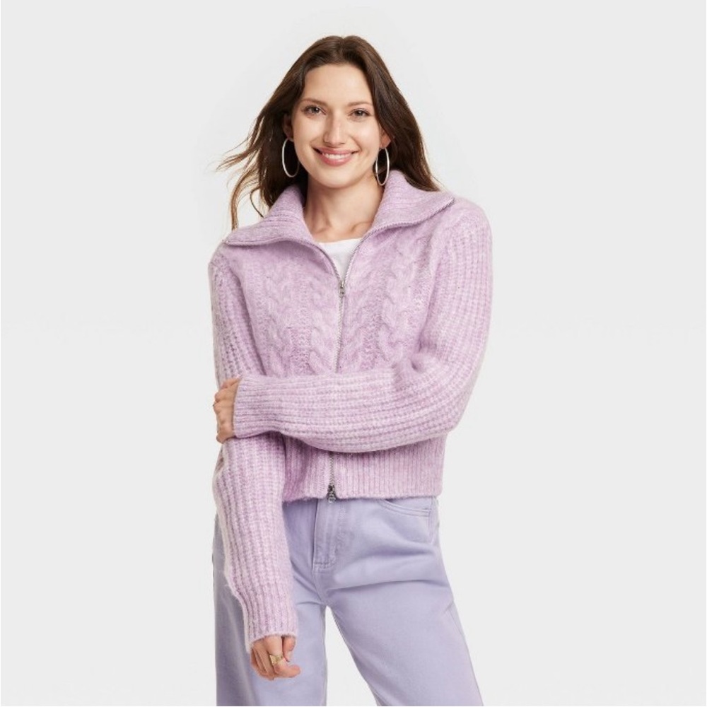 NWT! Women's Zip-Up Cardigan - Universal
Thread Purple XS